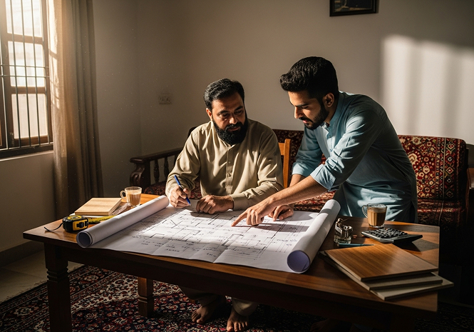مرمت کے لیے گھر کی پیمائش